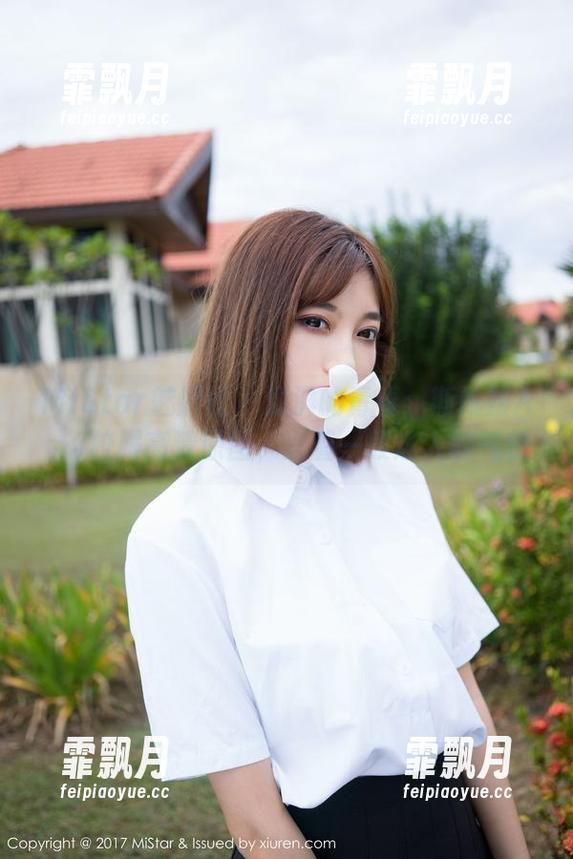 MiStar魅妍社 - 澎湃的青春：斯戴媛Amy校服高清原图，透着一股迷人的气促
